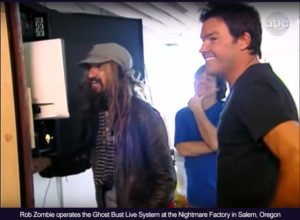 Horror icon Rob Zombie operating the Ghost Bust Live system