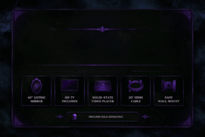 See what's included with the Scary Mary Mirror haunted mirror system.