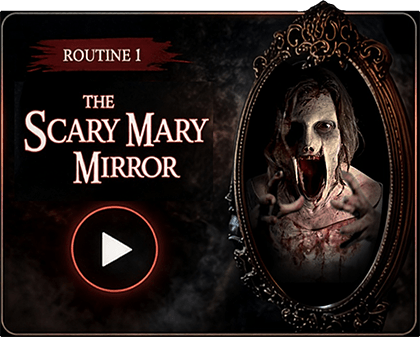 Scary Mary Mirror haunted mirror routine video preview thumbnail