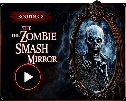 Zombie Smash Mirror haunted mirror routine video preview thumbnail