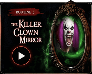 Killer Clown Mirror haunted mirror routine video preview thumbnail